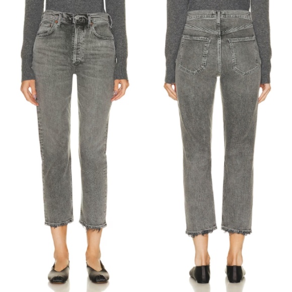 Agolde Riley High Rise Straight Crop Jeans in Century - Picture 12 of 12